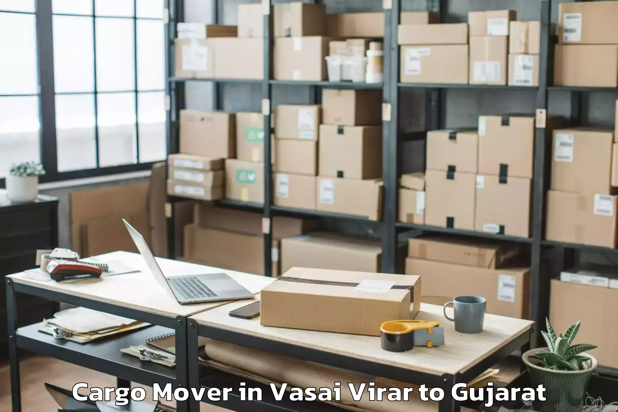 Reliable Vasai Virar to Saurashtra University Rajkot Cargo Mover